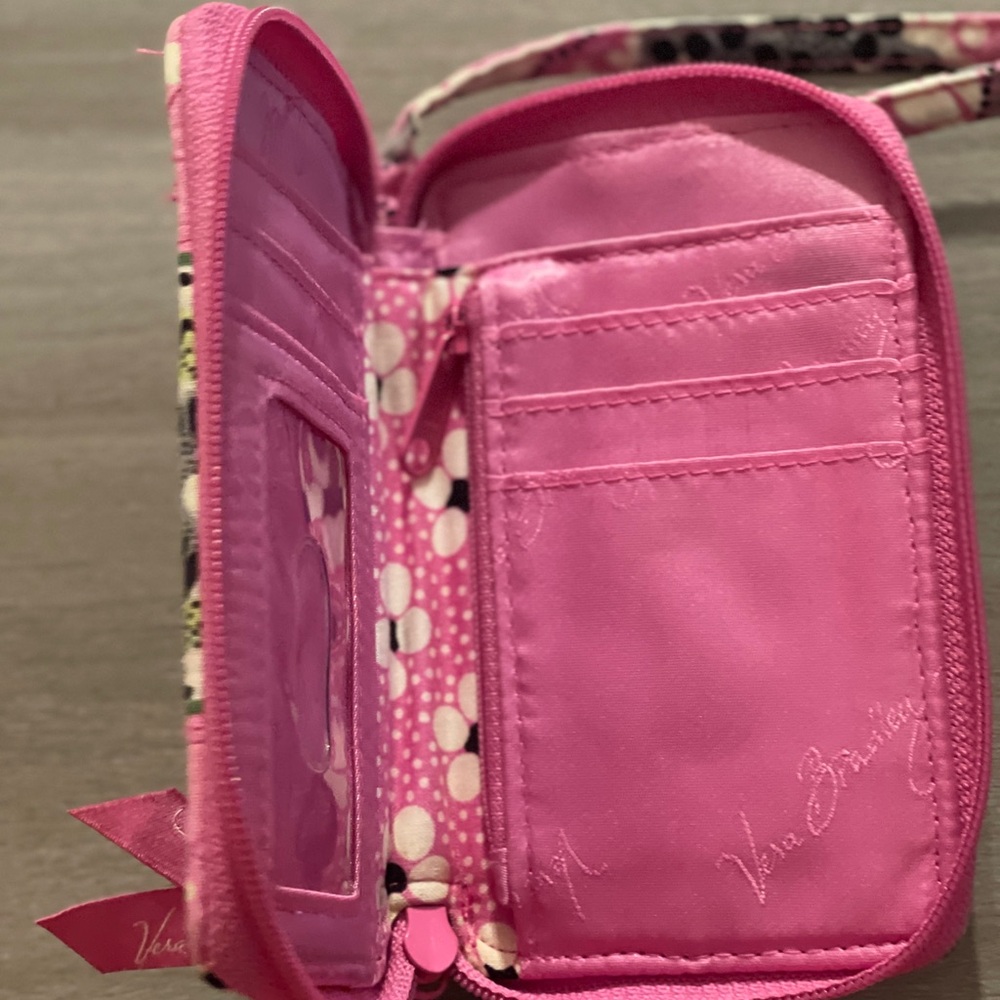 Vera Bradley Pink and Green Patterned Wristlet - Picture 3 of 8
